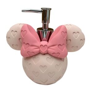 Disney Mickey Mouse Soap/Lotion Pump Bottle Dispenser‎ Light-Pink -Silver